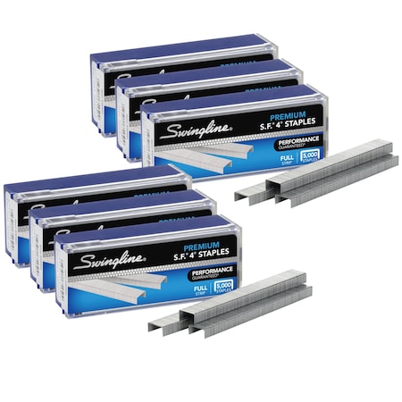 Swingline S.F. 4 Premium Staples, 0.25in L, 210 Per Strip, PK30000 ACC35450P